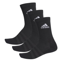 adidas Sport Socks Crew Cushion (foot arch support, fully padded) black - 3 pairs